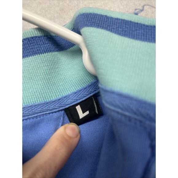 Straight Down Sweatshirt Mens Large Blue  Pima Cotton 1/4 Zip Golf Performance - Picture 3 of 8